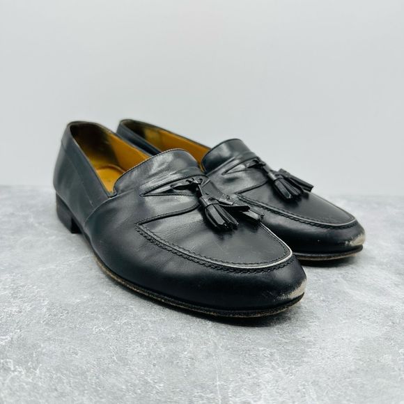 Vintage Bally Tassel Leather Loafers Dress Shoes Size 7 eee - Picture 2 of 13